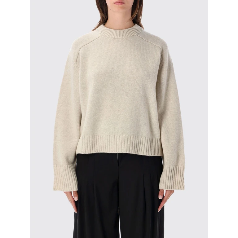 Crewneck Merino Wool Jumper with Dropped Shoulders and Long Sleeves (PUL0079WILLECR1925W)