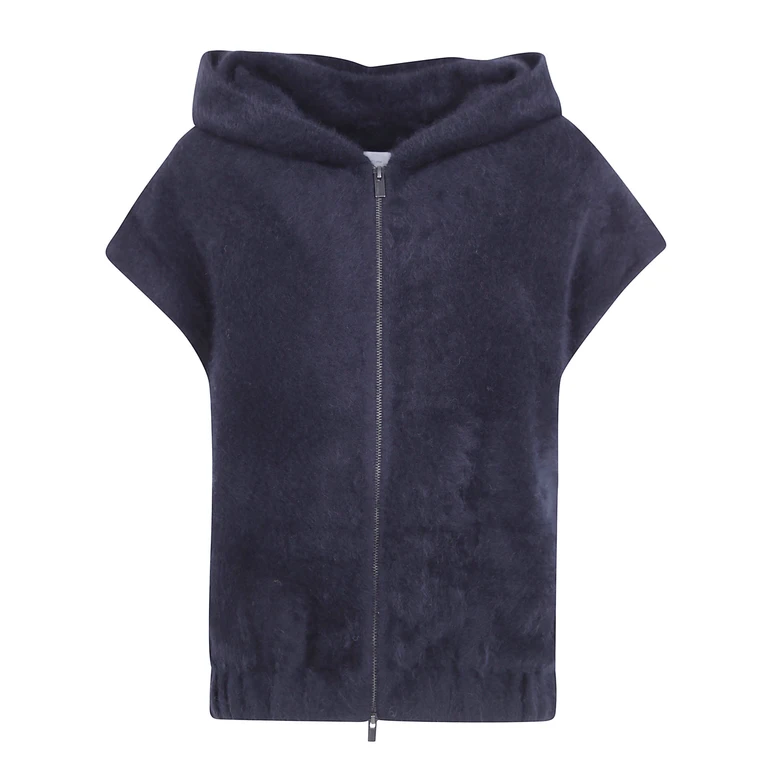 C. T. PLAGE Hooded Sleeveless Cardigan Ladies Hood Sleeveless Cardigan