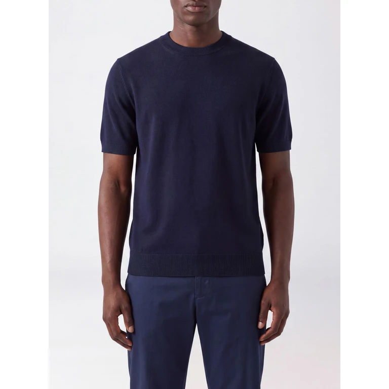 Short-Sleeved Crew-Neck Jumper in Pure Virgin Wool (50560476404)