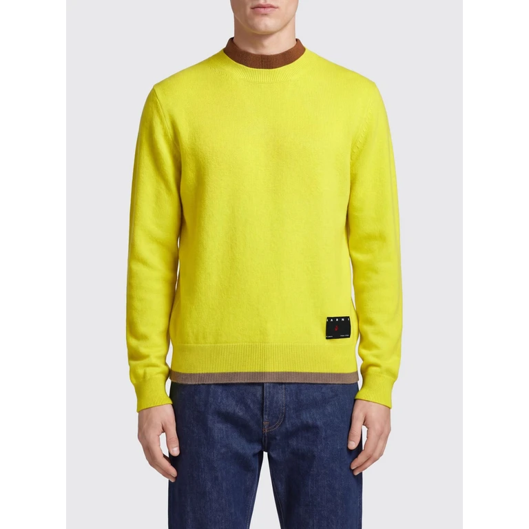 Slim Fit Cashmere Crewneck Jumper with Contrast Trims (GCMG0502Q0UFX331M2V42)