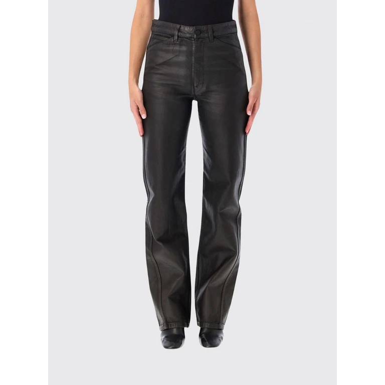 High-Waisted Straight-Leg 5-Pocket Coated Denim Trousers (PA1226LD1083BR532)