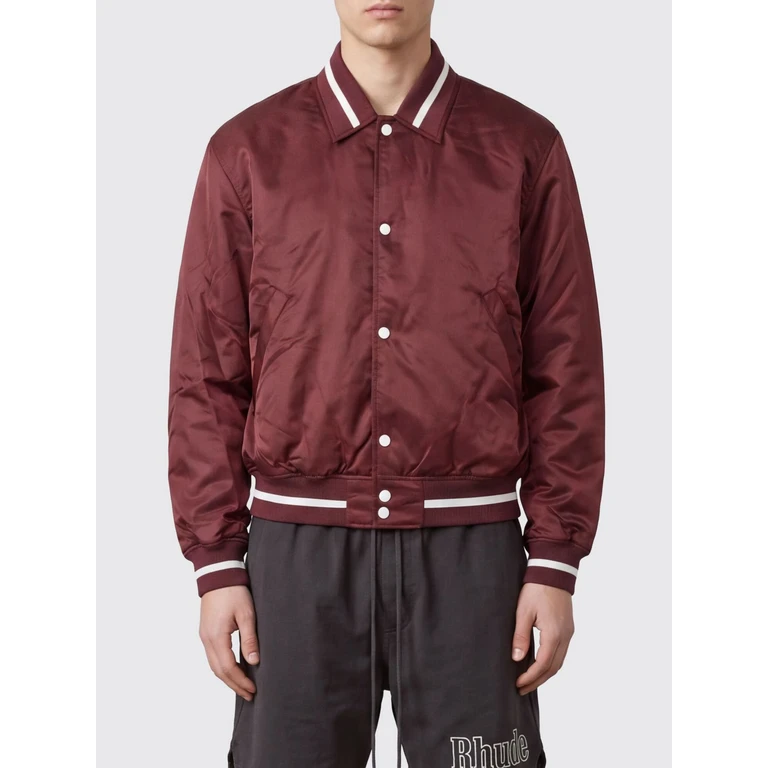 Water-Repellent Nylon Bomber Jacket with Contrast Piping (RHFW26BB01345C317)
