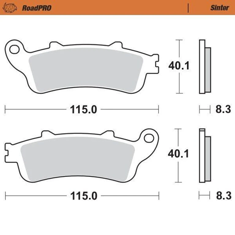 405202 - Moto Master RoadPRO Sinder Rear Brake Pads For Honda CB 1100SF 2000-2003