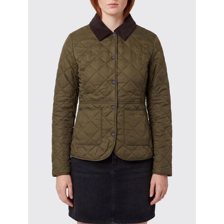 Slim Fit Quilted Nylon Jacket with Velvet Collar (LQU1012OL51)