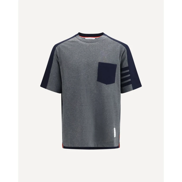 Colorblock T-shirt with 4-bar detail Male 1