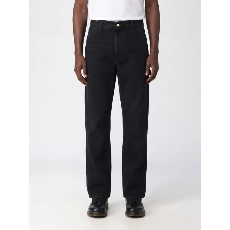 Single Knee Wide-Leg Trousers in Printed Organic Cotton Canvas (I034798894O)