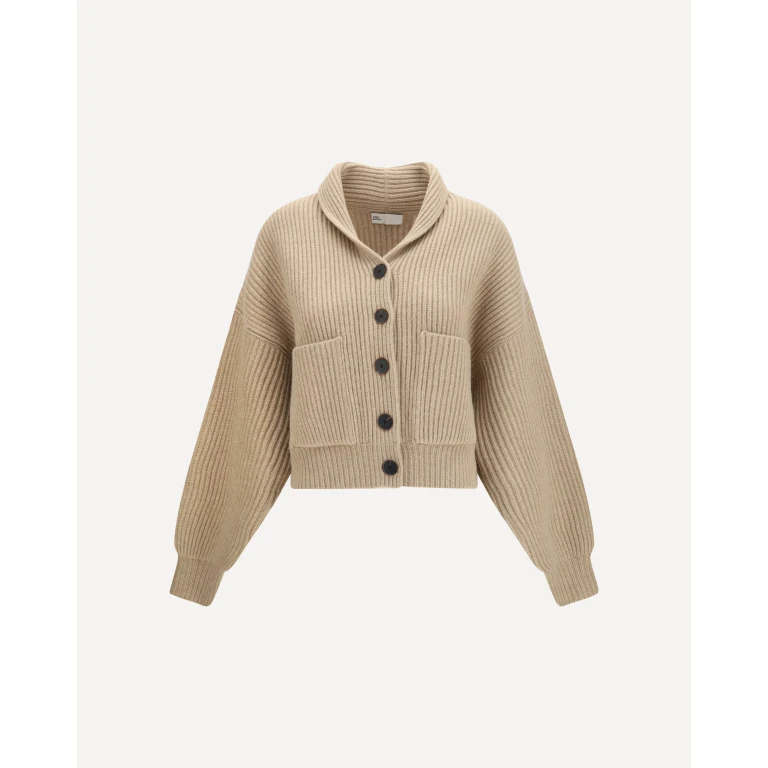 Ribbed wool cropped Cardigan Female XS