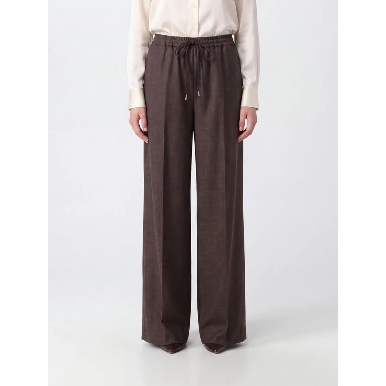 High-Waisted Shetland Wool Wide-Leg Palazzo Trousers (2621136063600005)