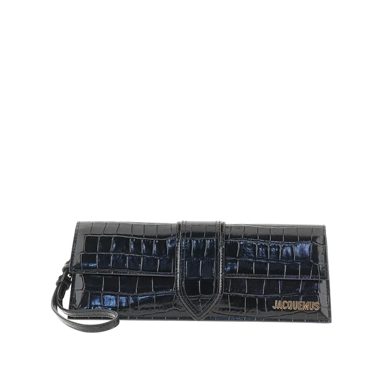 Croco-embossed leather 'Bambino' clutch Woman One Size