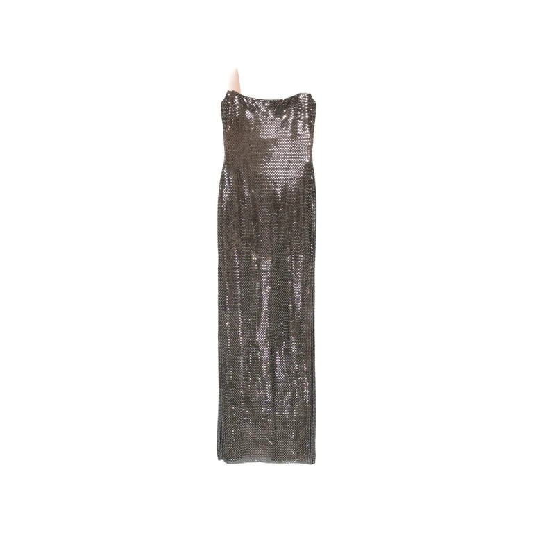 Embellished Square-neck Maxi Dress