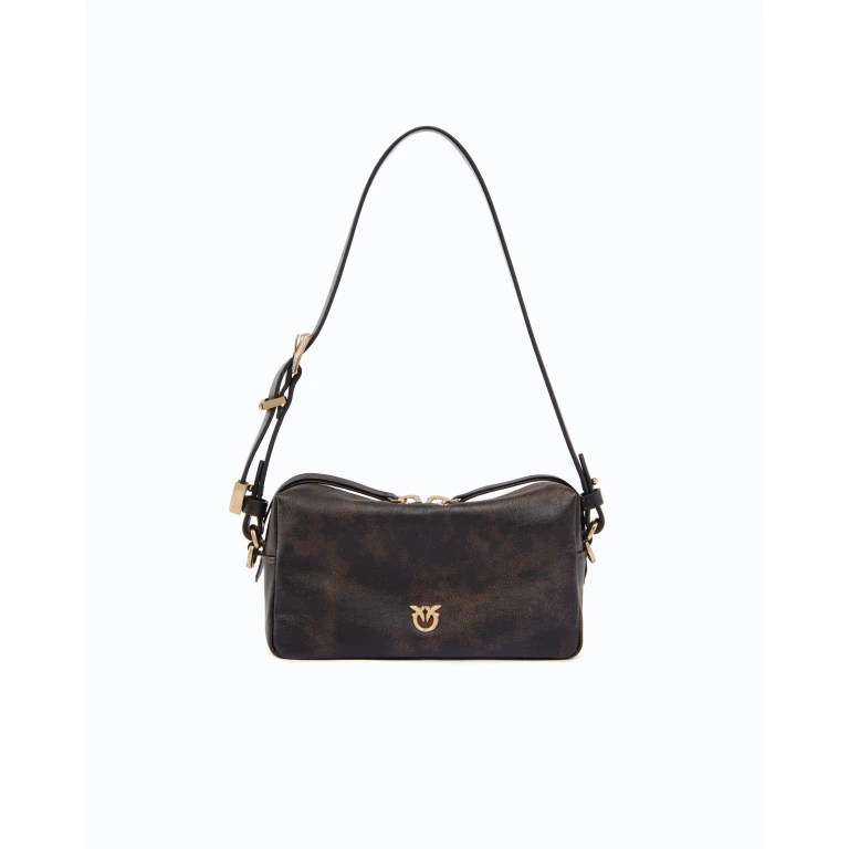 Mini sac Boston à bandoulière en cuir cloud