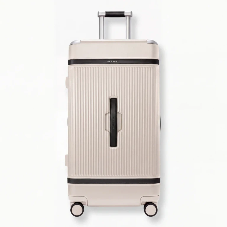 Aviator Trunk Checked Spinner Suitcase Travel Luggage Domino Black