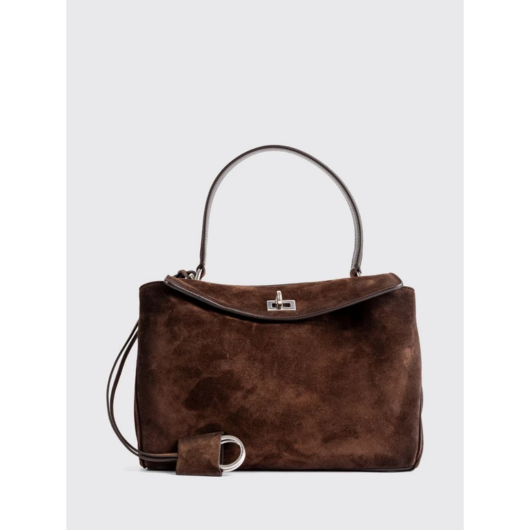 Rodeo Small Suede Calfskin Handbag with Charm and Turn-Lock Closure (7897792AB4G2308)