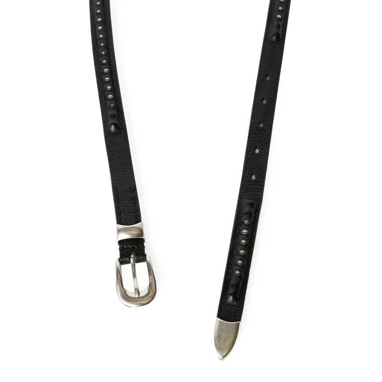Ceinture en cuir de veau lisse avec boucle à ardillon