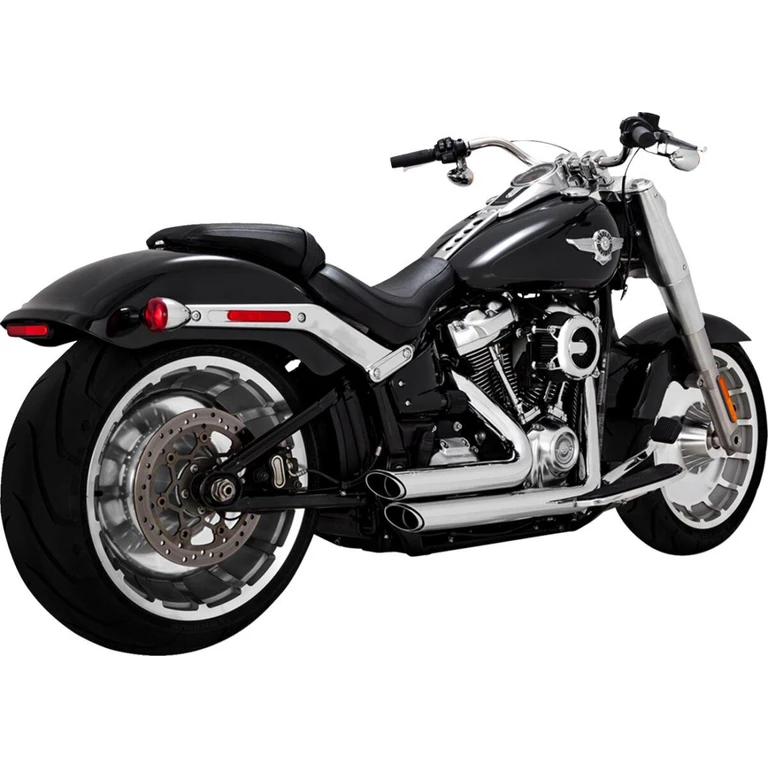 17335 - Vance & Hines Shortshots Staggered Exhaust System For Harley Davidson FLFB 1750 ABS 2018-2020 - Chrome