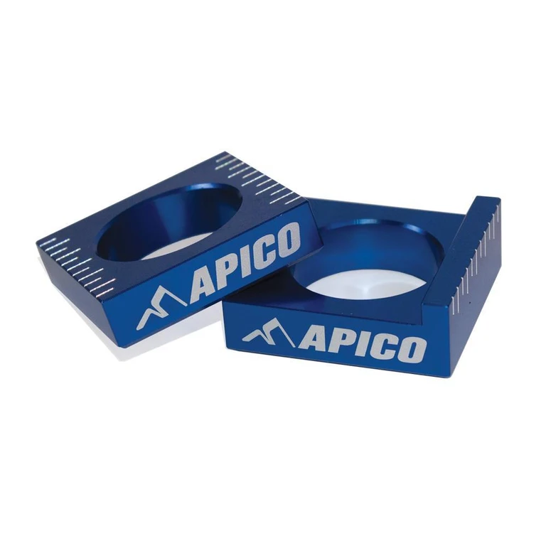 RAB-08 BLUE - Apico Rear Axle Blocks For Yamaha YZF 250/450 2014-2025 Blue