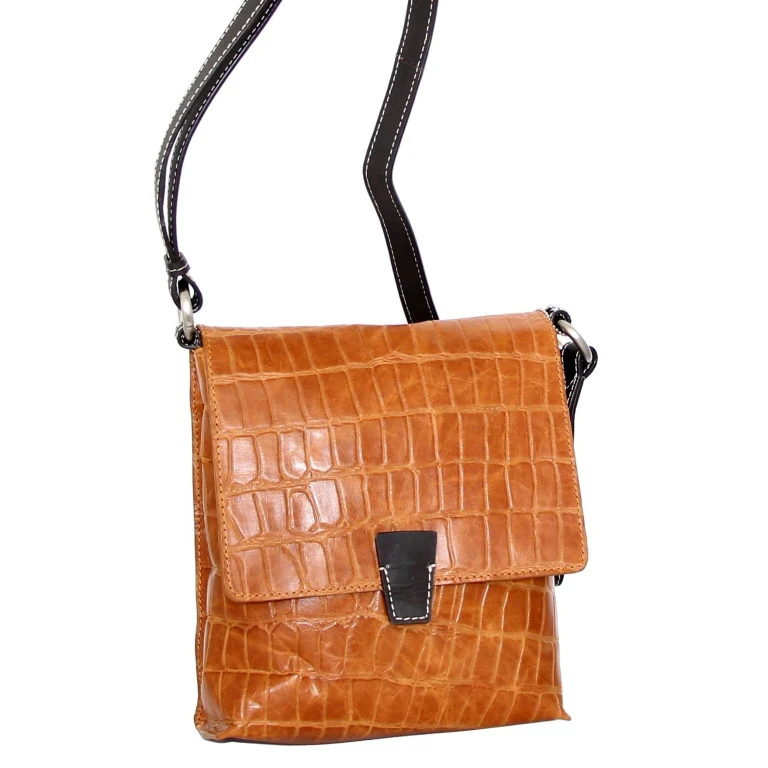 Gwyneth Leather Crossbody - Cognac