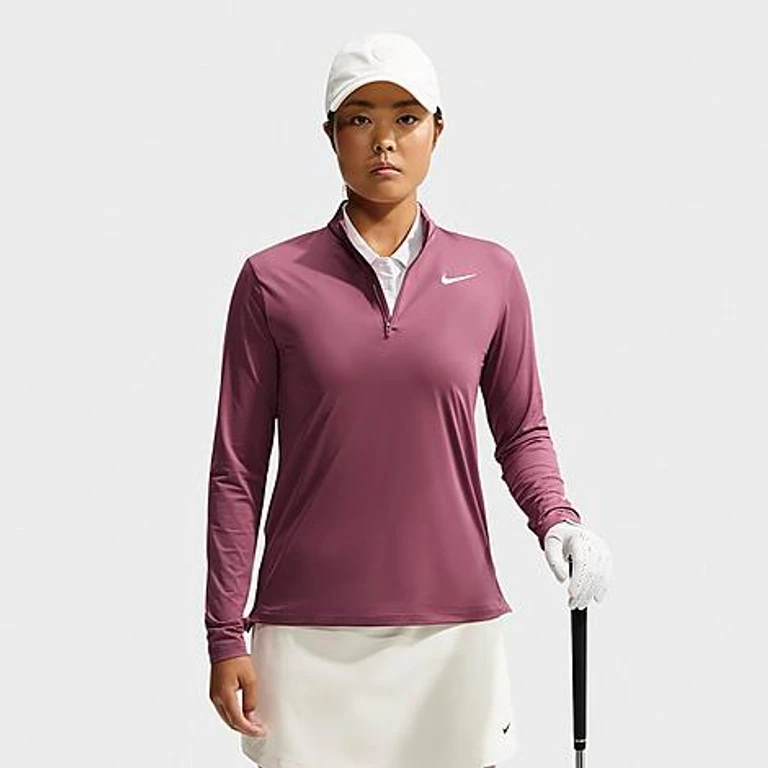 Victory Dri-FIT 1/4-Zip Top da Golf in Pink Smoke/Bianco