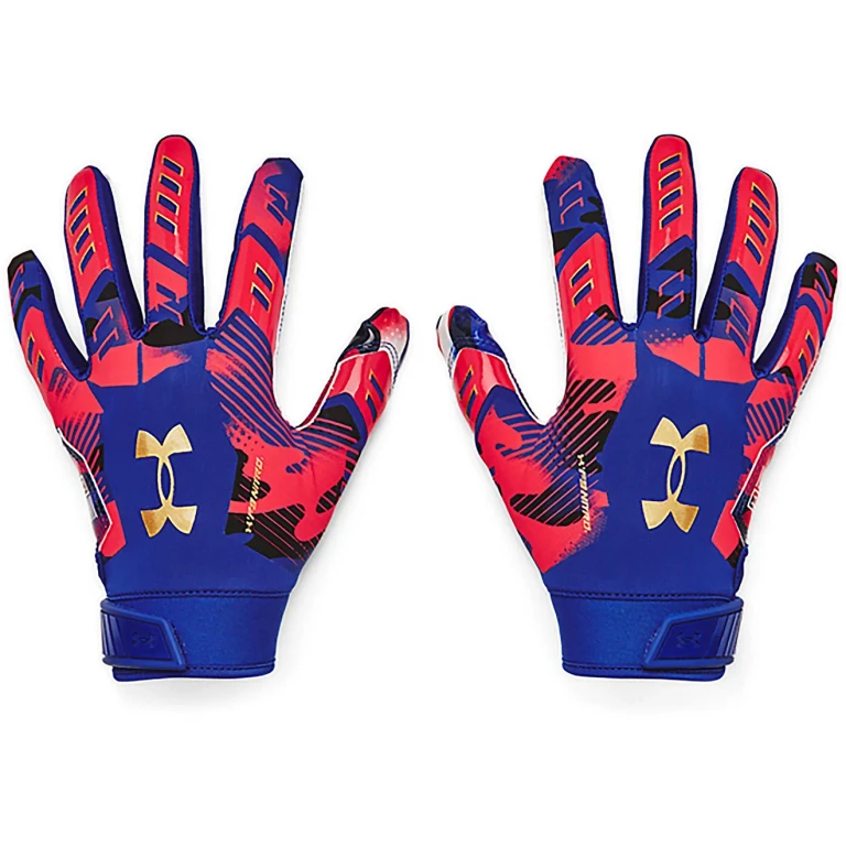 Men's Limited Edition F9 Nitro Football Gloves - Electric Red And Blue