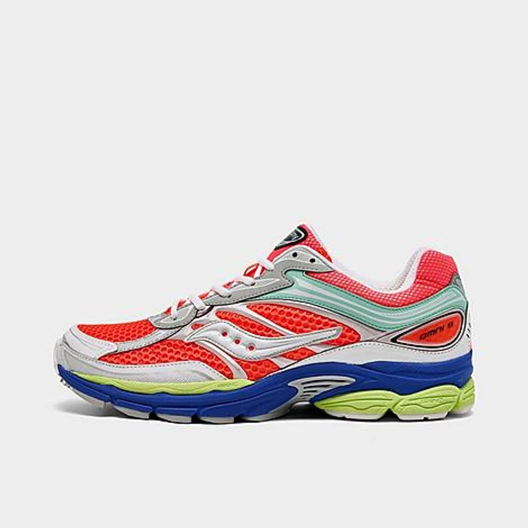Saucony Men's ProGrid Omni 9 Casual Shoes in Red/Black Size: 7.5