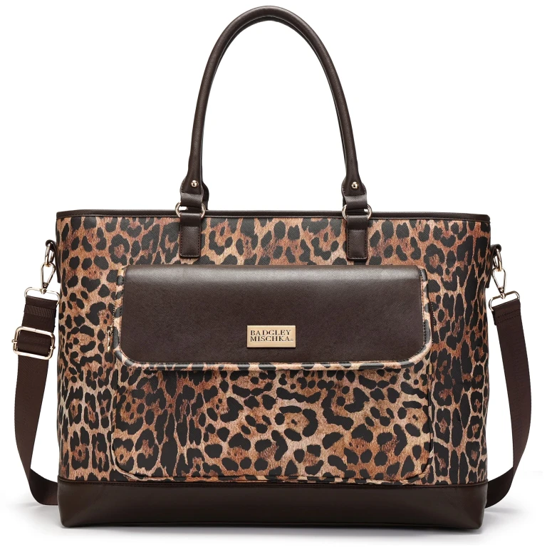 Leopard Lux 30L Weekender Duffel Bag with Laptop Pocket