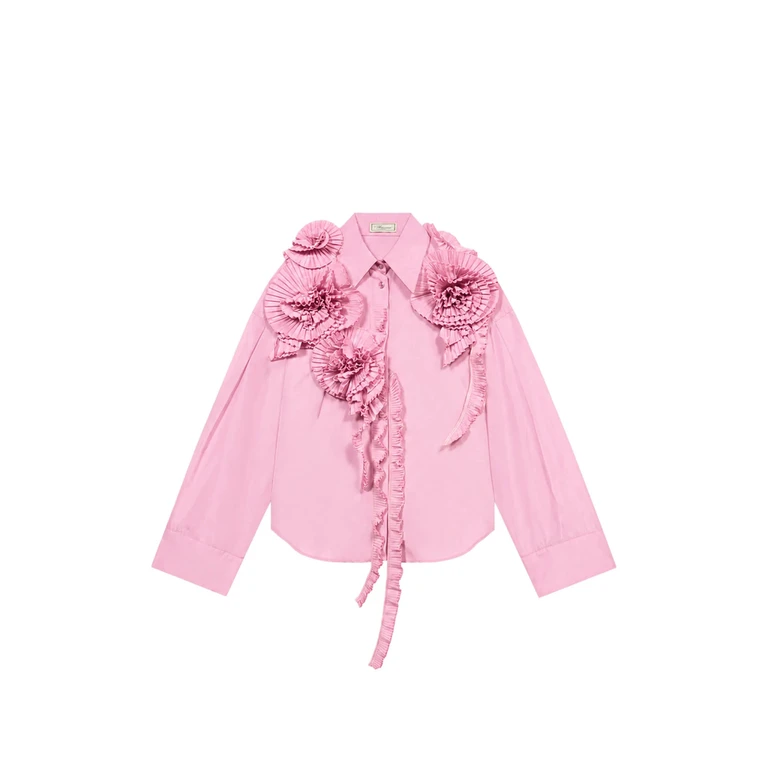 Rose-embellished Shirt