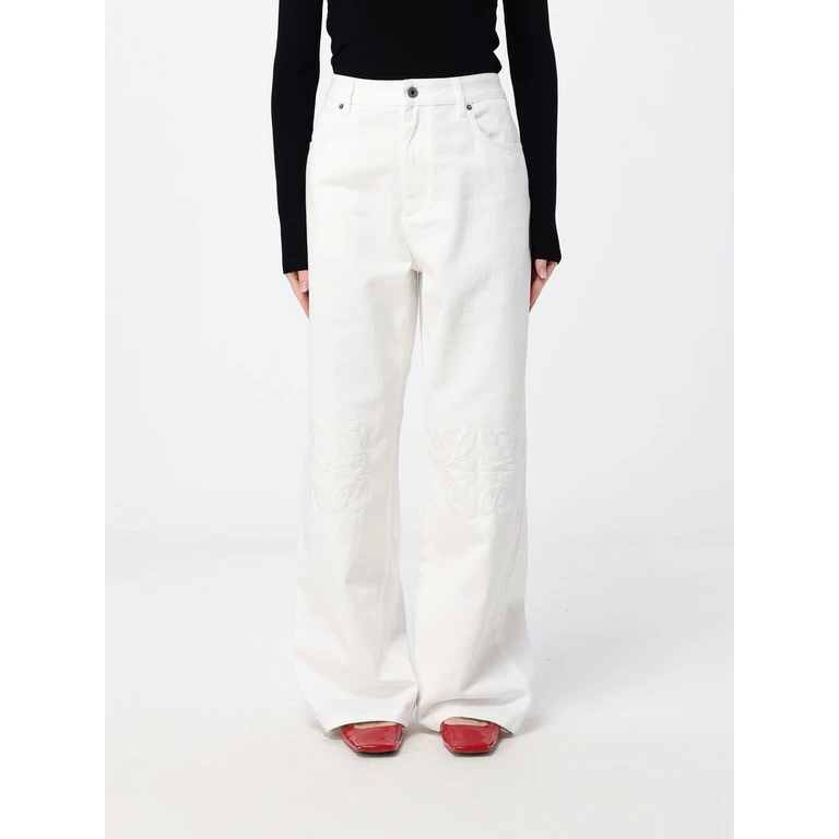 LOEWE High-Waisted Wide-Leg Baggy Jeans in Cotton Denim (S359Y11XEV2100)