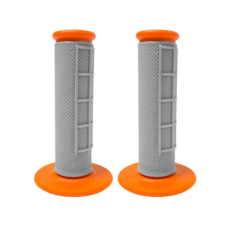 HBG APICO ORANGE - Apico Motocross MX Bike Handlebar Grips Grey Orange