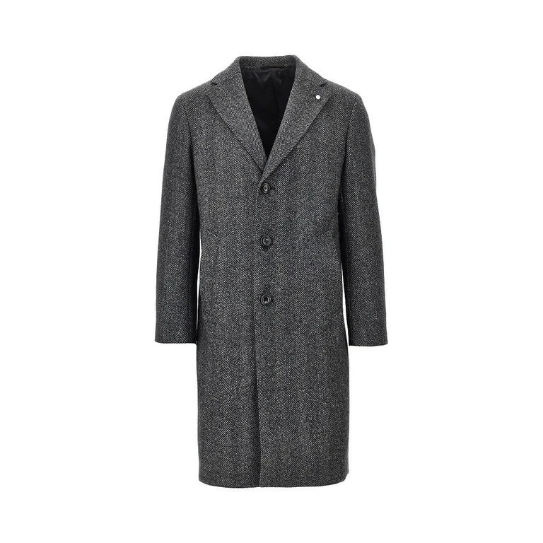 Herringbone wool midi coat Woman 48