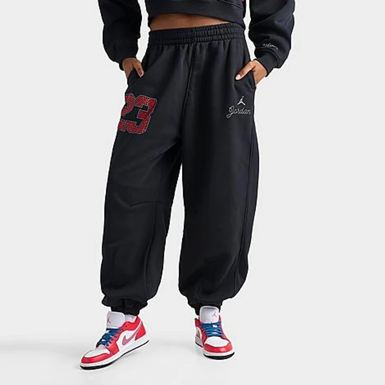 Brooklyn Fleece Gel Logo Hose in Schwarz