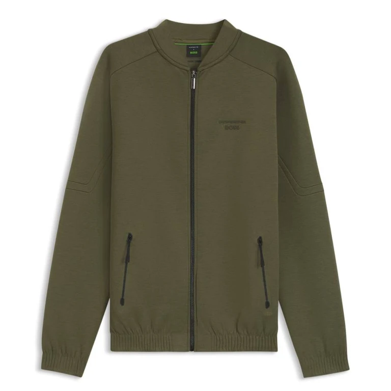 Porsche X Boss Zipper-Up Sweatshirt With Embossed Artwork