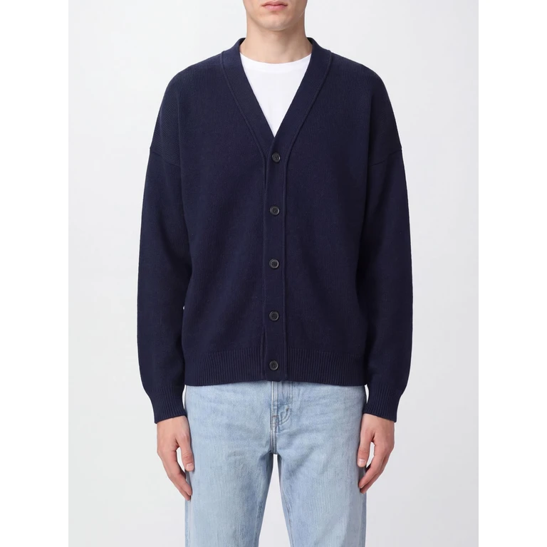V-Neck Wool Cardigan with Button Closure (F6LAMACA055160)