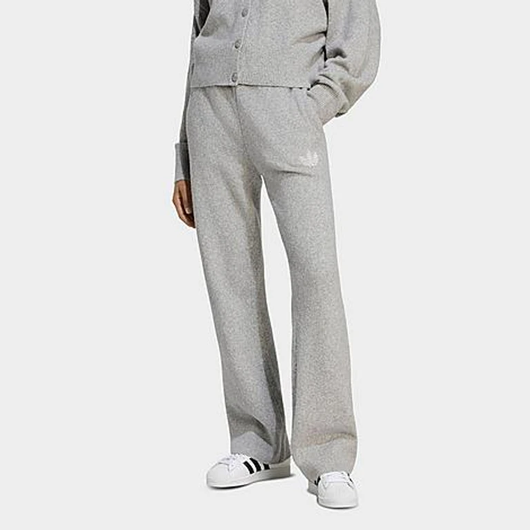 adidas Women's Originals Essentials Knit Pants in Medium Grey Heather Size: XXS