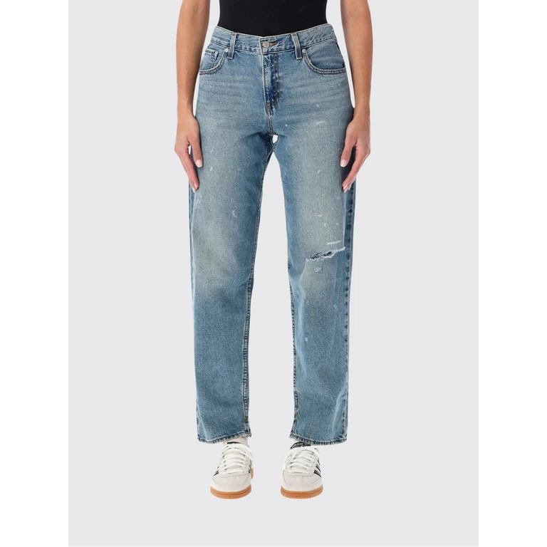 Mid-Rise Straight Tapered Jeans in Stretch Denim (0083N0002)