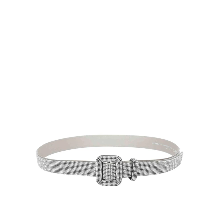 BENEDETTA BRUZZICHES Satin Belt with Crystal Jewelled Buckle (019019)