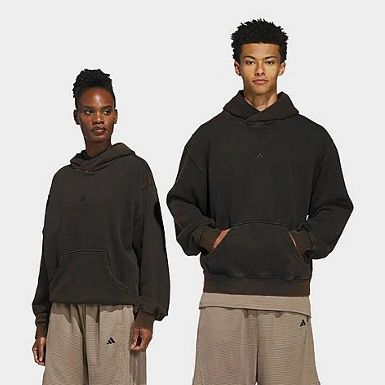 Men's Basketball Washed Fleece Pullover Hoodie in Black Size: XXS