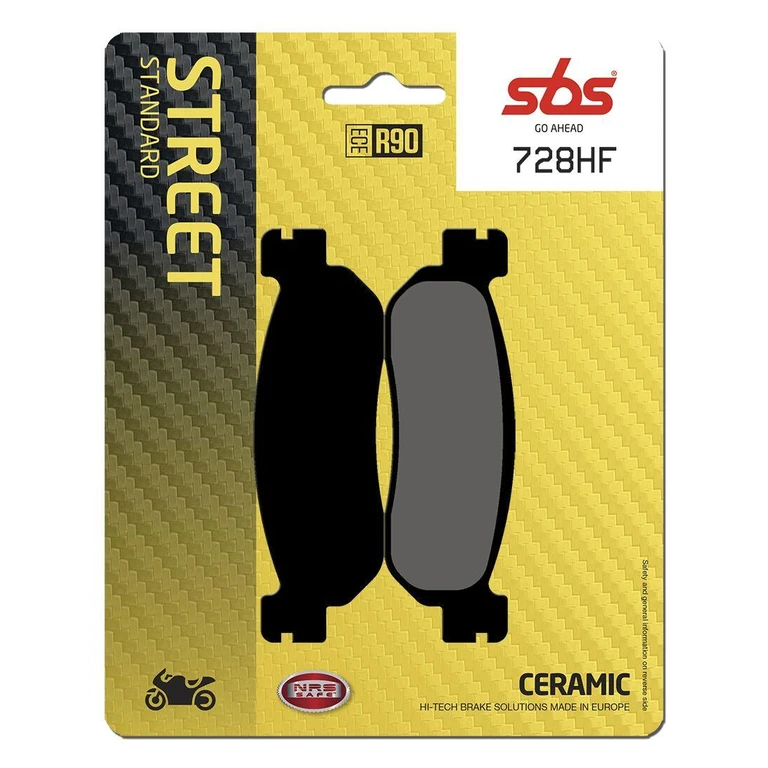 728HF - SBS HF Street Ceramic Organic Front Brake Pads For Yamaha DT 175 2000