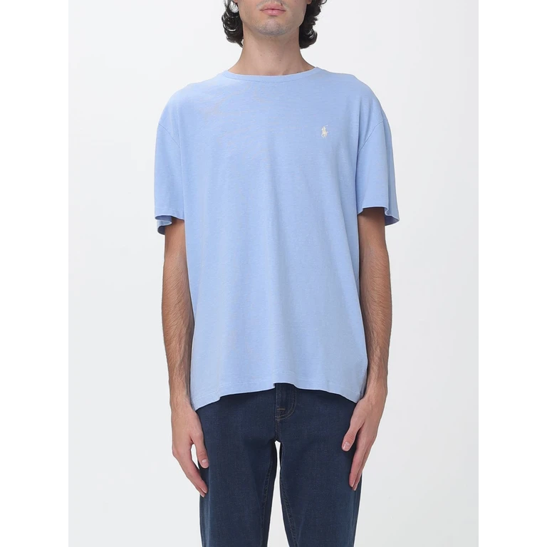 Recycled Cotton Crewneck T-Shirt with Embroidered Pony Logo (710B31422012)