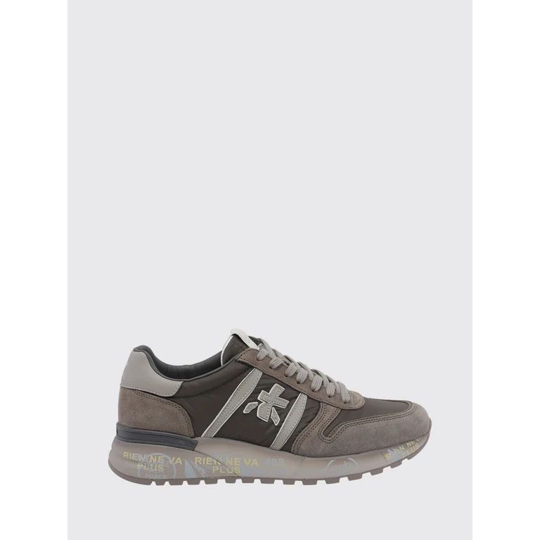 Lander Low-Top Sneakers in Suede and Nylon with Serrated Sole (LANDER8410)