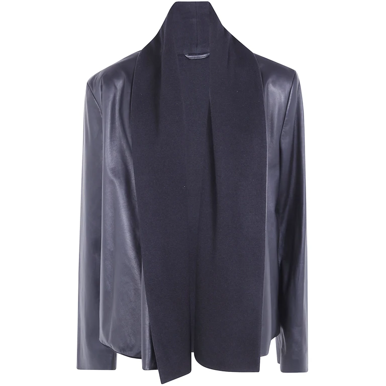 Jacket Scarf Leather Jacket