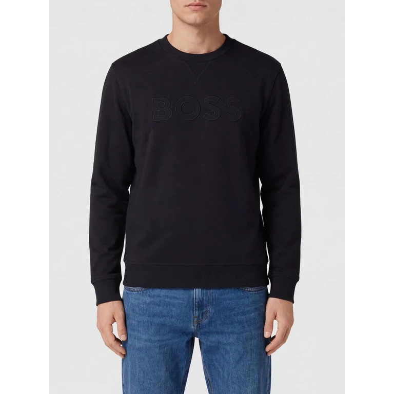 Crew-Neck Cotton Jumper with Tone-on-Tone Logo (50567420001)
