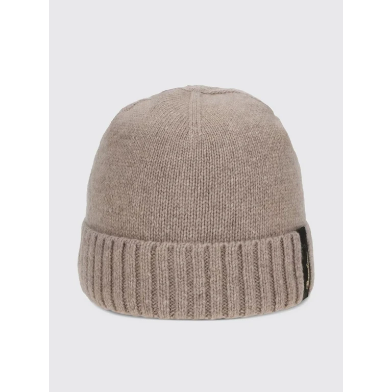 Cashmere Beanie Hat with Cuffed Brim and Logo Patch (13354EWSM195)
