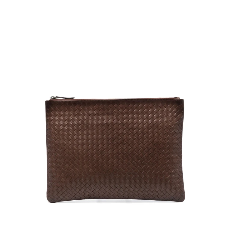 Woven Leather Clutch Bag