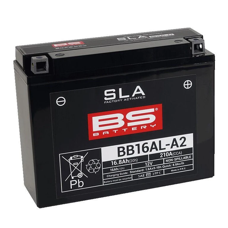300839 - BS Battery SLA AGM Battery For Ducati 748 1995-2003 - Black