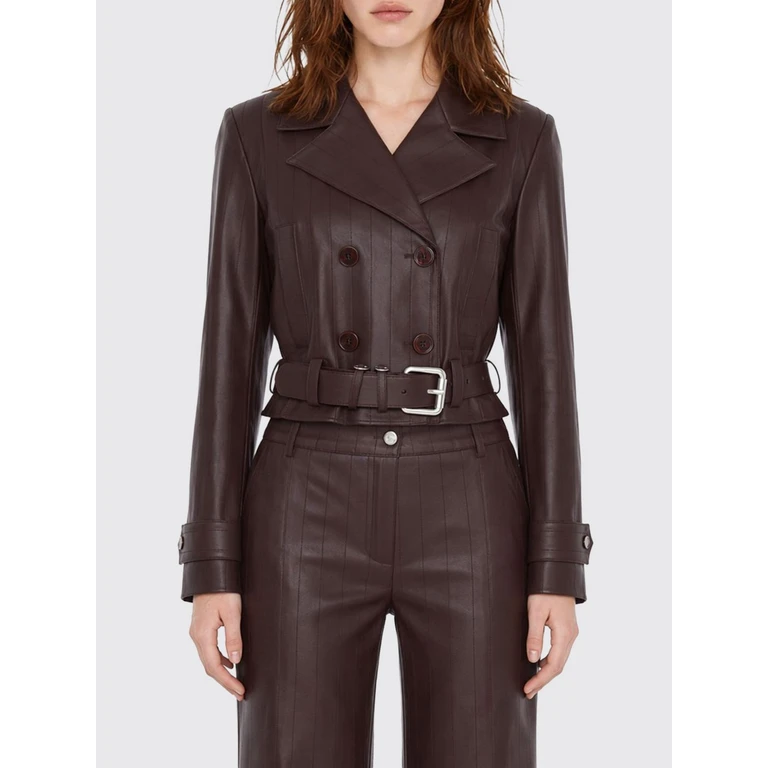 Short Faux Leather Biker Jacket with Lapel Collar (8O0142E0004B887)