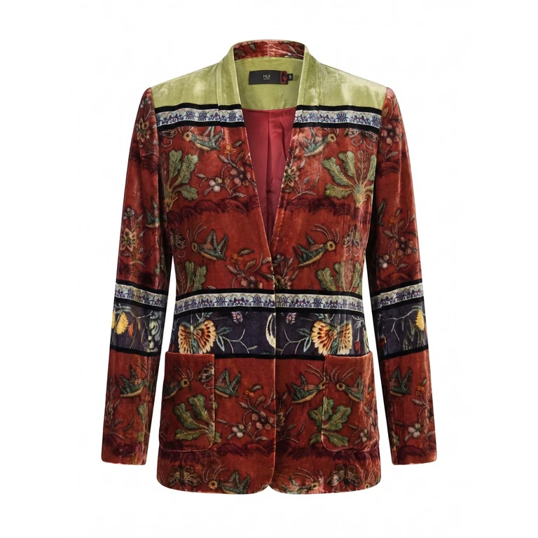 Velvet Bellyband Blazer