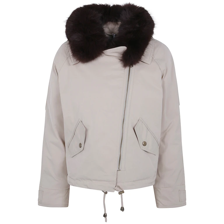 Parka Faux Fur Collar Erin Beige