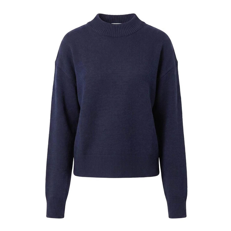 Pull Col Rond - Bleu