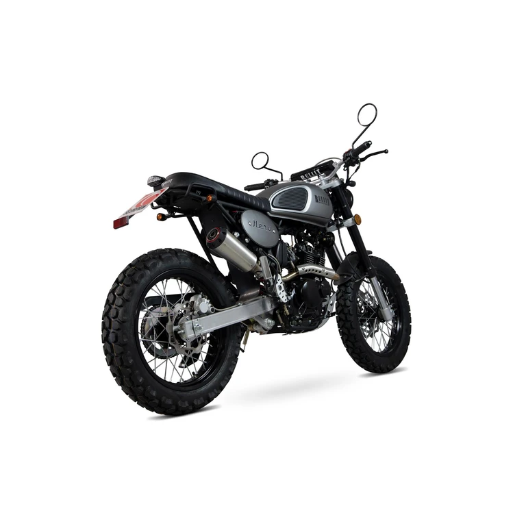 PBT100SEO - Scorpion Red Power Stainless Steel Slip-On Exhaust - Bullit Hero 125 2017 - 2022