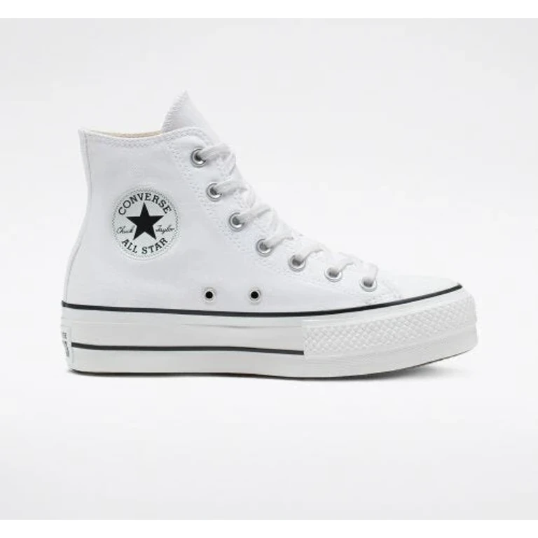 Chuck Taylor All Star Lift Women's Platform High-Top Sneakers - White/Black Canvas